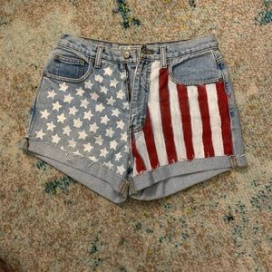 Hand painted Vintage Shorts